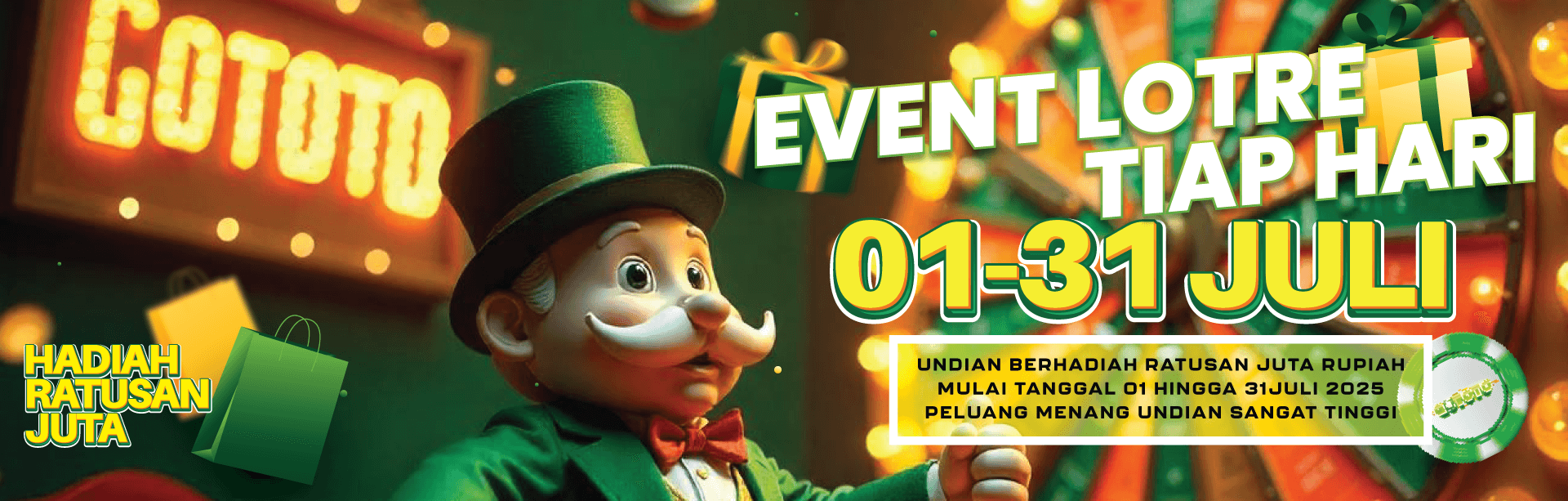 LOTRE HARIAN HADIAH RATUSAN JUTA BULAN JULI